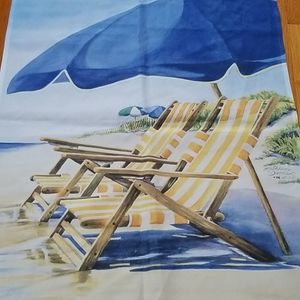 WATERS EDGE (BEACH CHAIR) GARDEN FLAG BY TOLAND